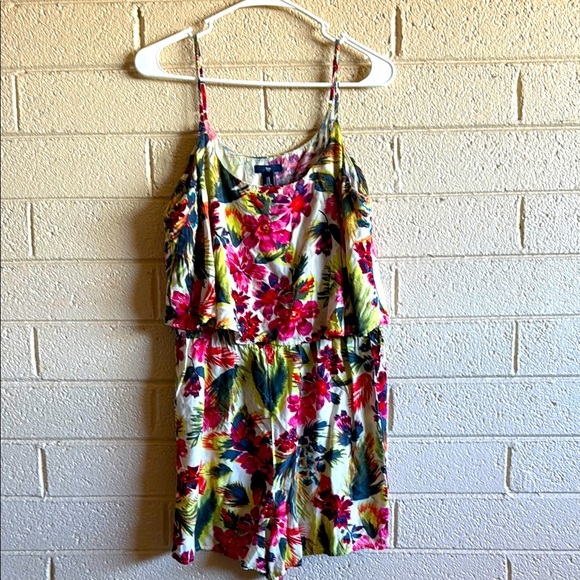 GAP Pants - GAP Pink and Green Floral Jumpsuit